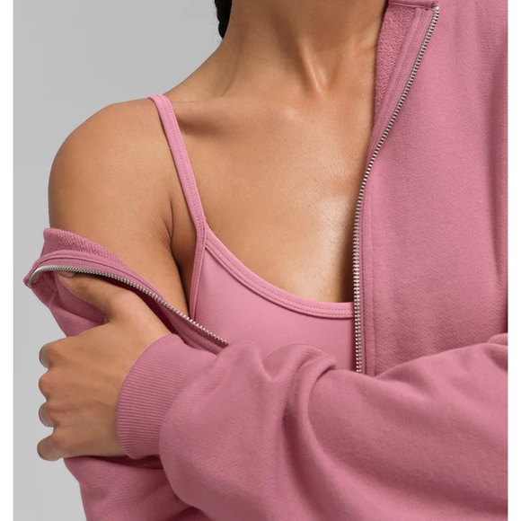 ALO Yoga Pink Zip-Up Hoodie - Picture 3 of 4
